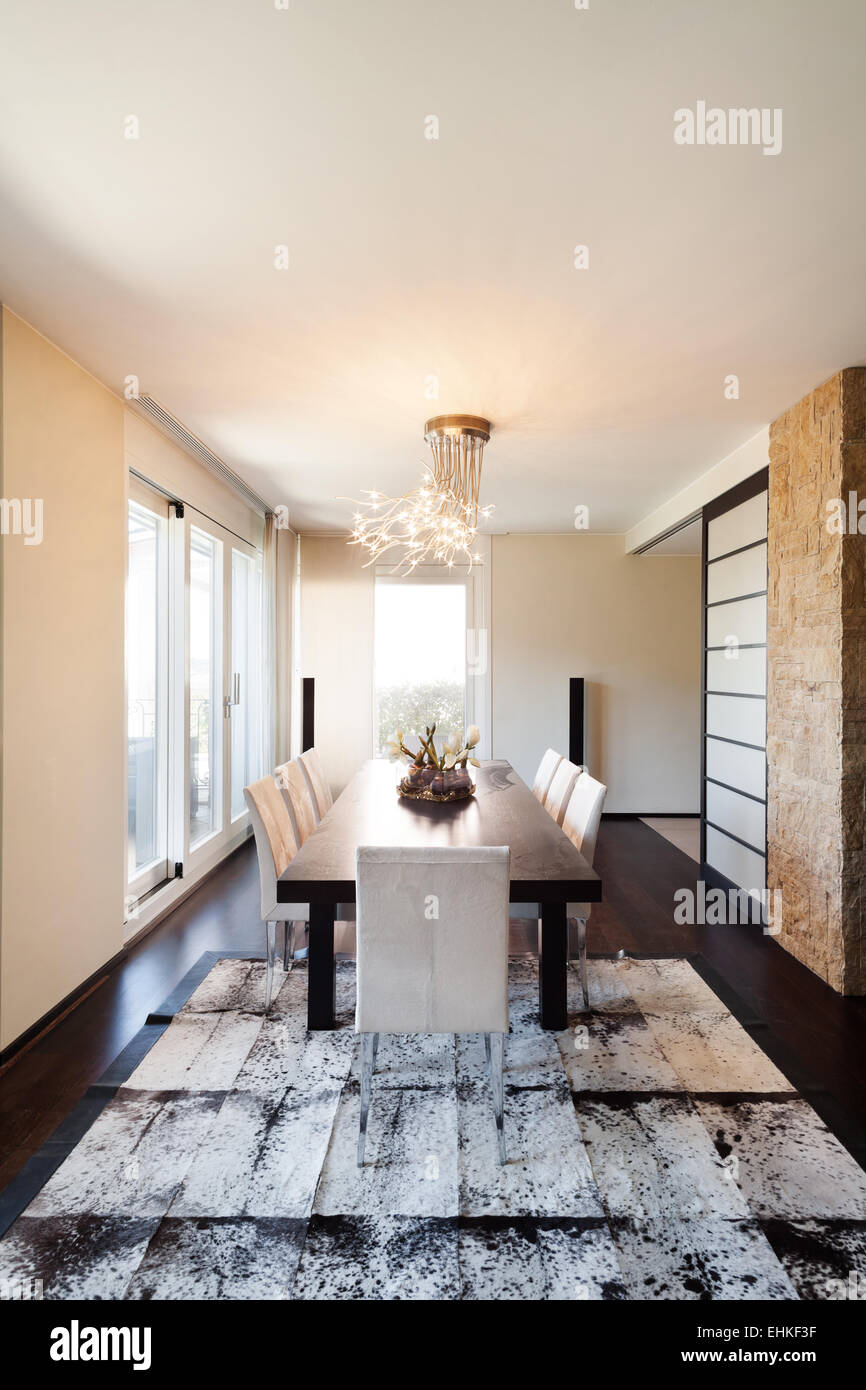 interior luxury apartment, beautiful dining room Stock Photo - Alamy - Luxury Ergonomic Penthouse Apartment Dining Room