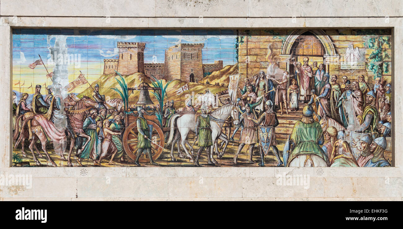 Beautiful mosaic on the scale of caltagirone Stock Photo