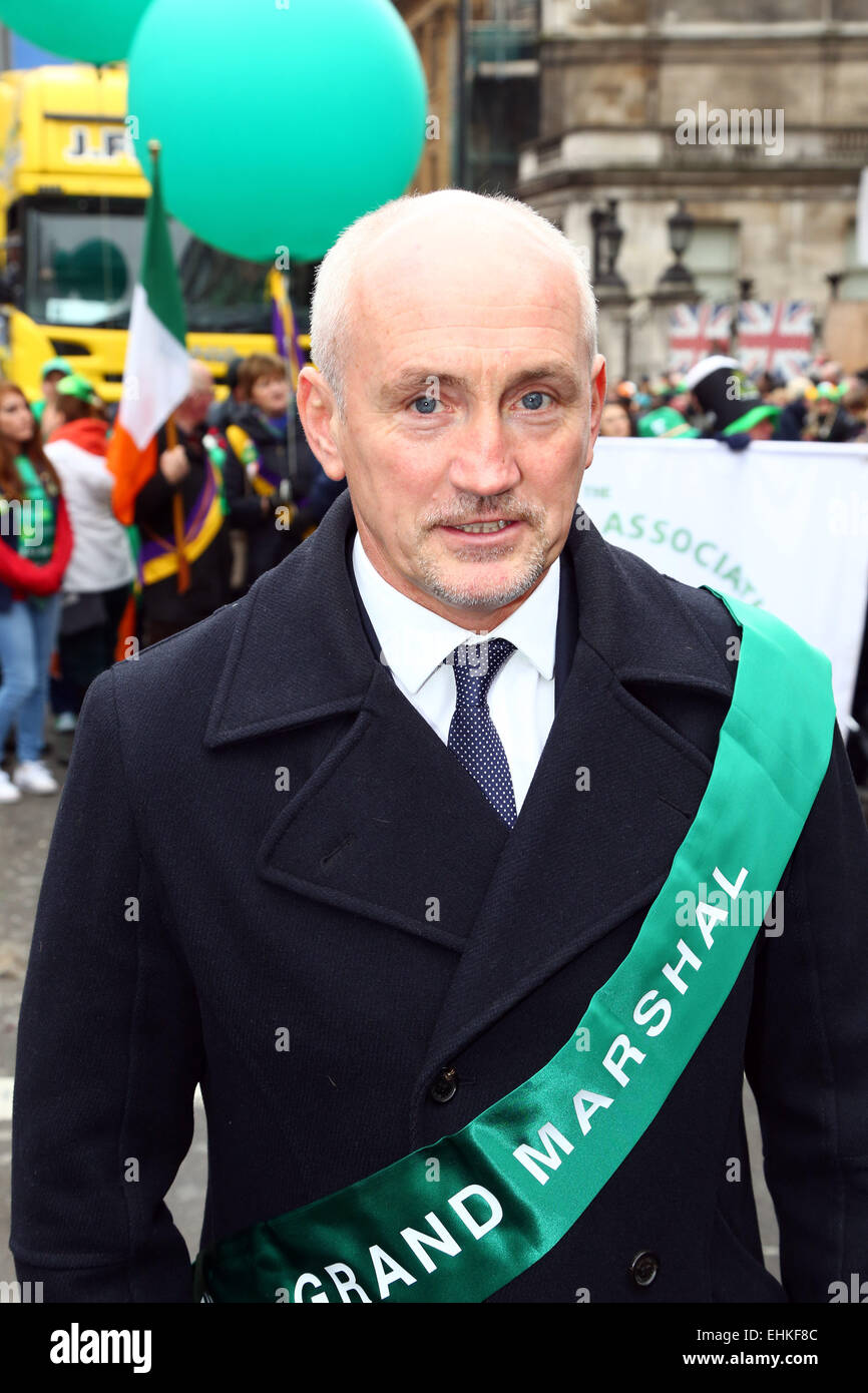 London, UK. 15th March 2015. Boxer Barry McGuigan at the St. Patrick's Day Parade 2015 in London, UK. Credit:  Paul Brown/Alamy Live News Stock Photo