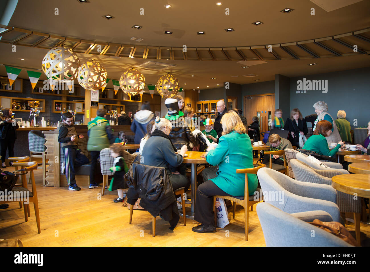 Manchester, UK 15th March, 2015. Inside the Irish Centre on St Patrick