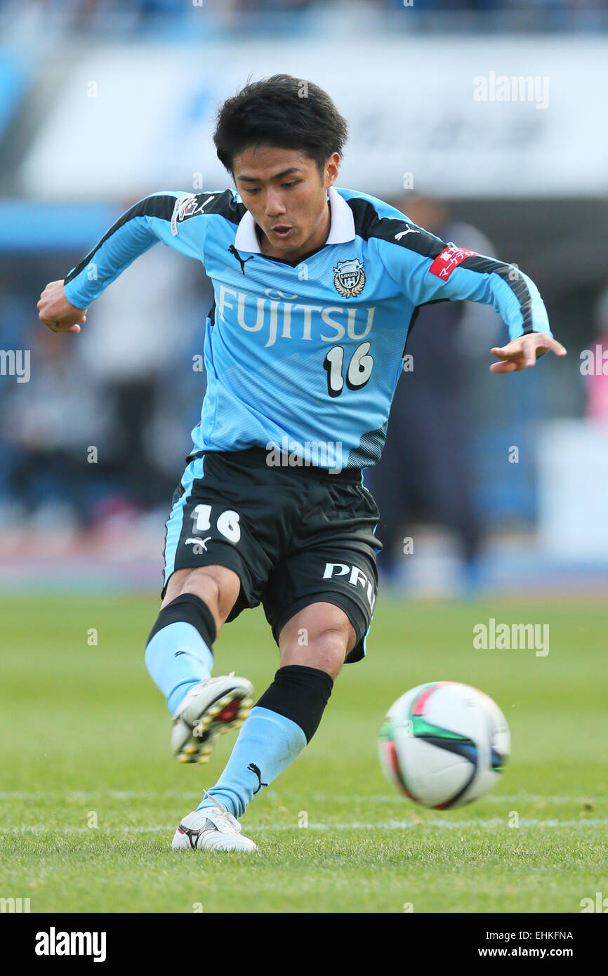 Kanagawa, Japan. 14th Mar, 2015. Ryota Oshima (Frontale) Football ...