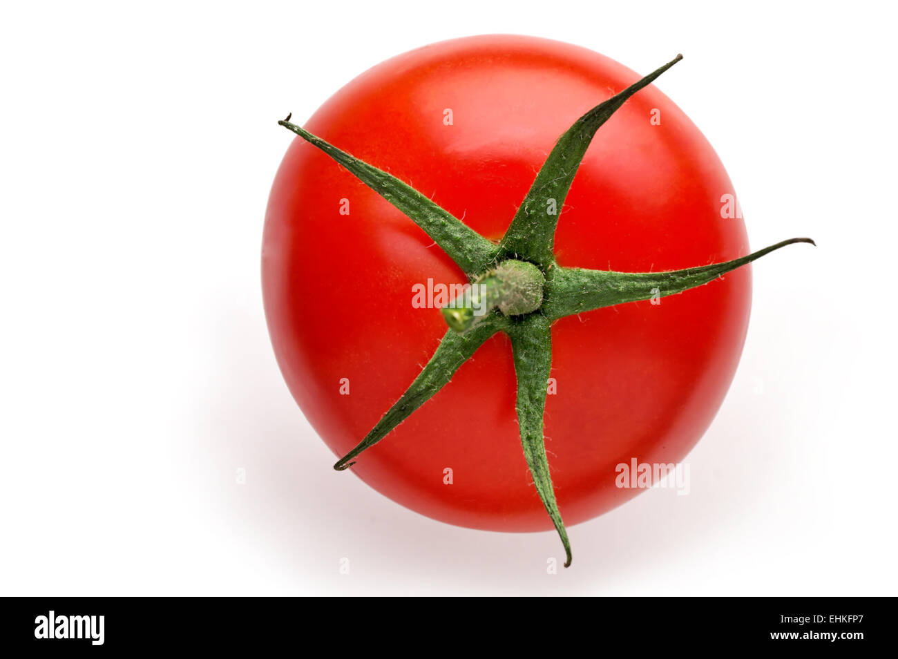 isolated tomato high angle view with clipping path Stock Photo