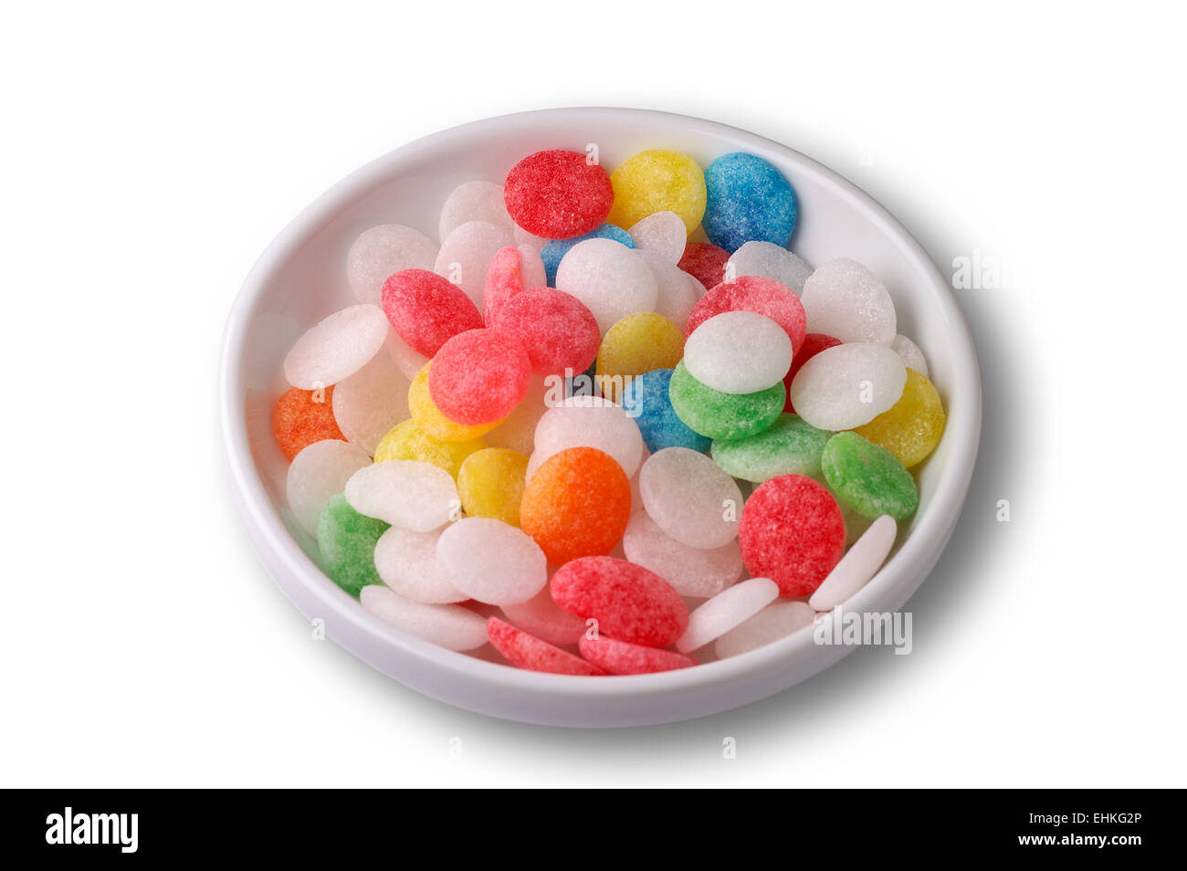 Candies in a dish closeup - with clipping path Stock Photo