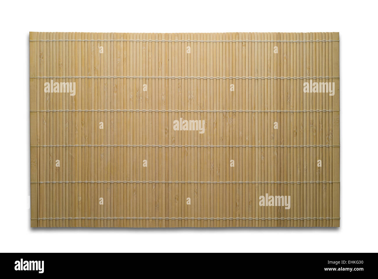 Bamboo mat with clipping path background Stock Photo