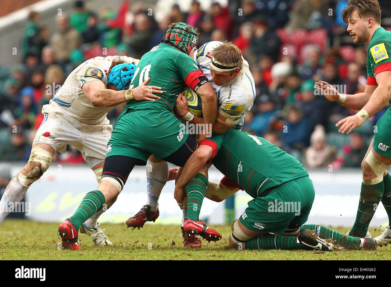 Leicester, UK. 15th Mar, 2015. LV Cup Semi Final. Leicester Tigers ...