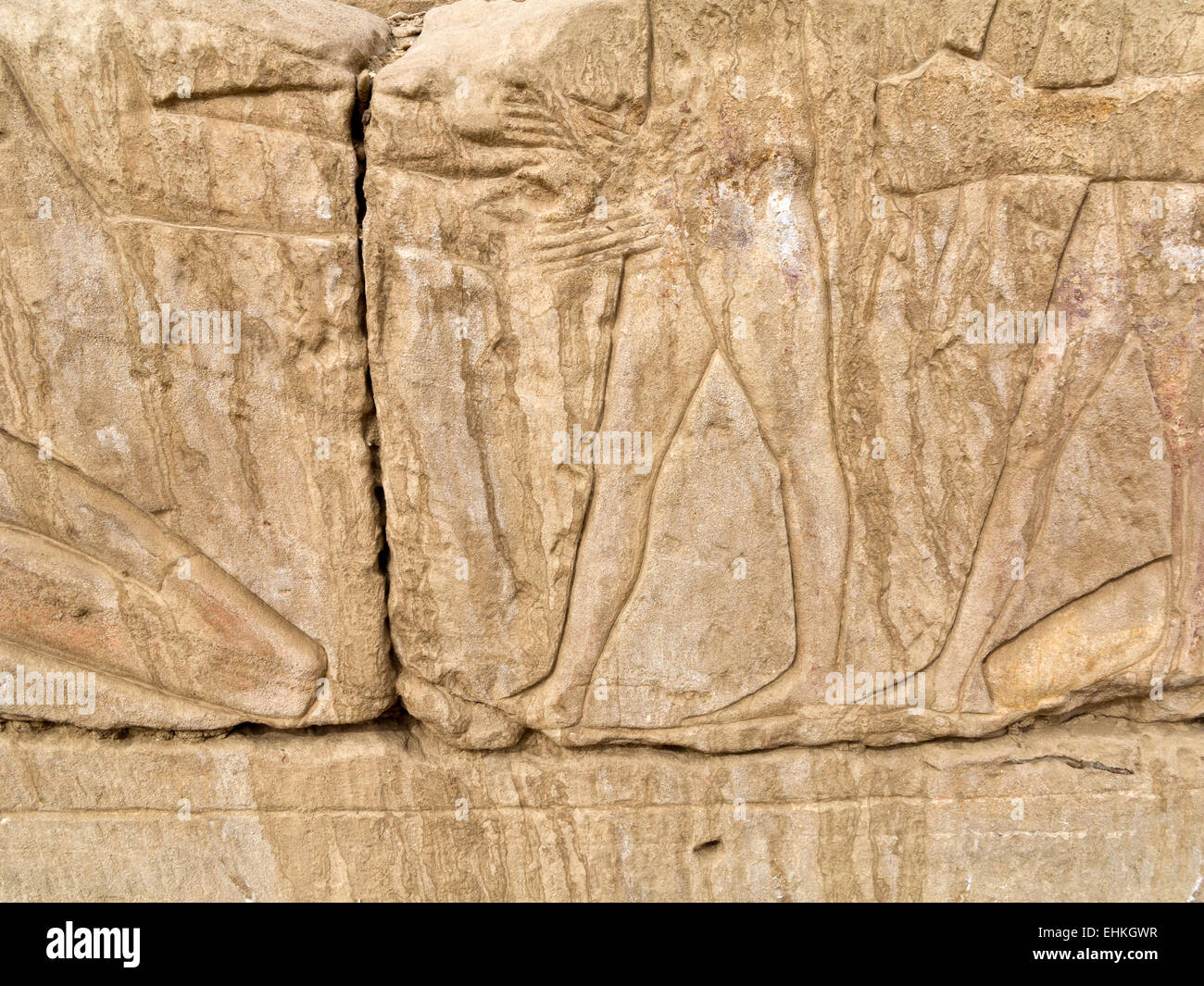 Relief From The Circumcision Scenes In The Temple Of Mut The Great At Karnak Luxor Egypt Stock