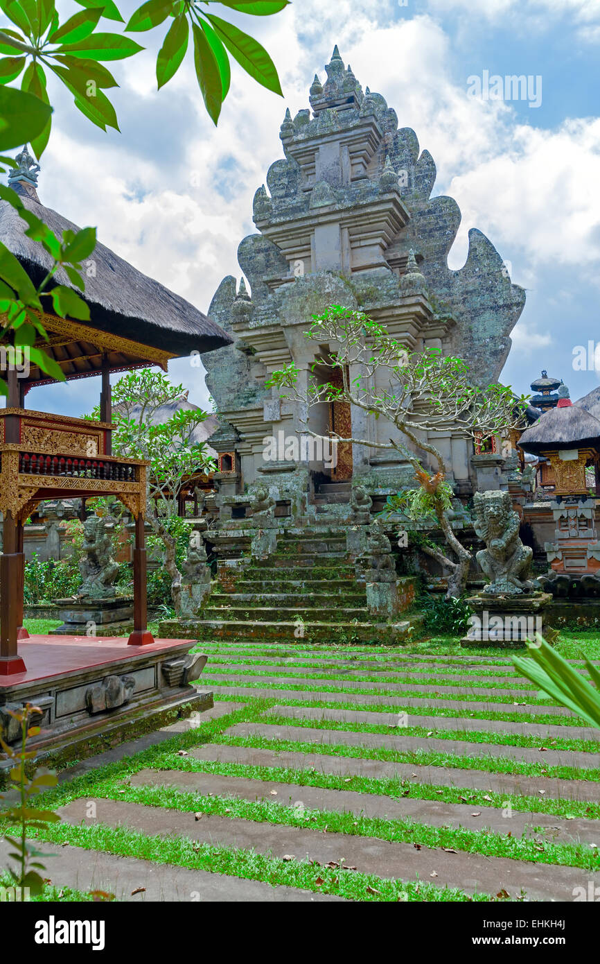 Inside Hindu Temple, Ubud, Bali, Indonesia Stock Photo