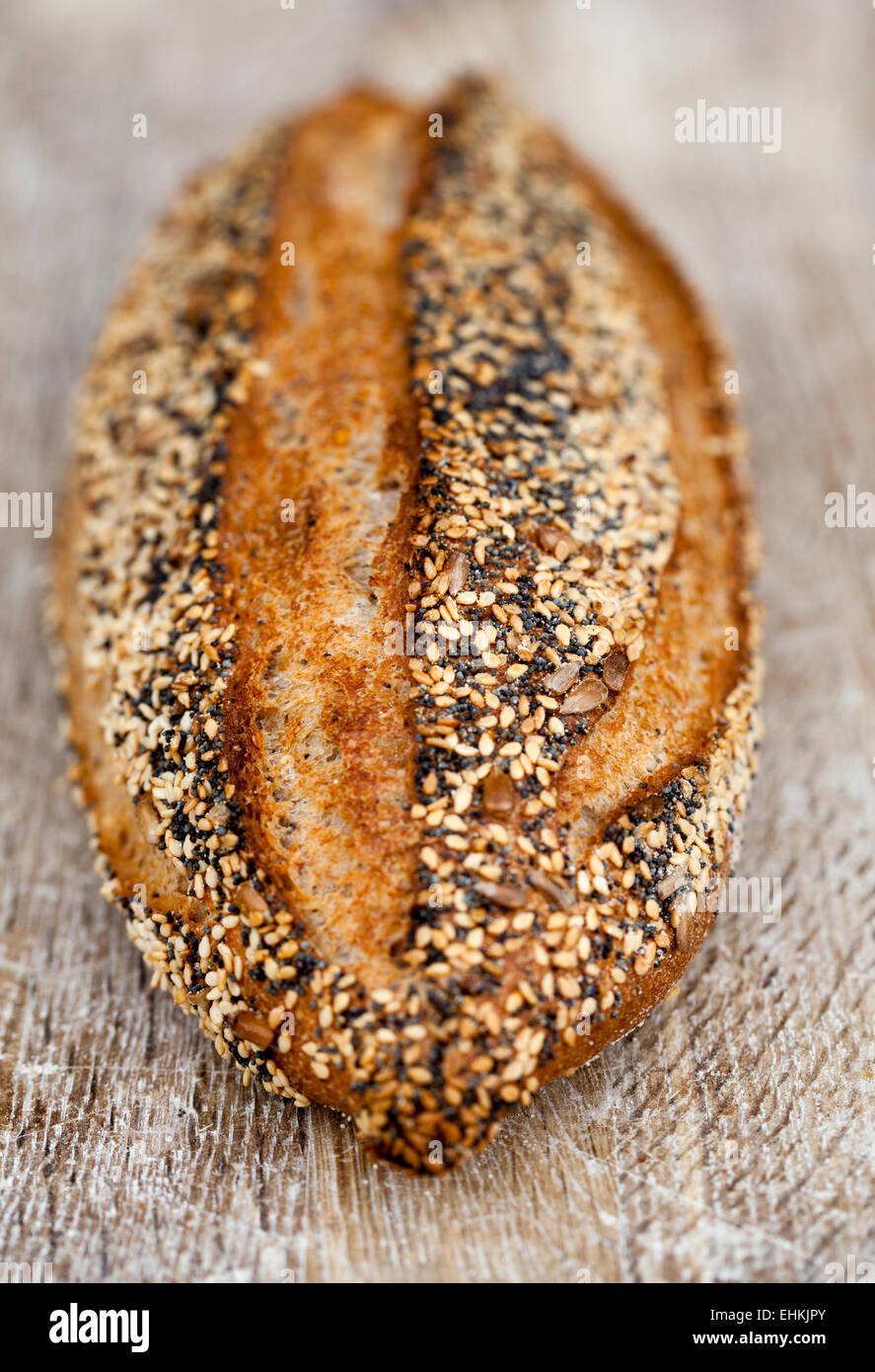 Loaf of Wholemeal Bread with Seeds Stock Photo