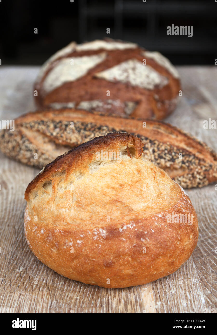 Loaves of Sourdough Bread Stock Photo Alamy