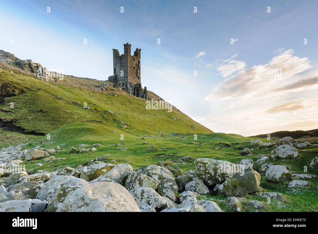 Dunstanburgh Castle. Stock Photo