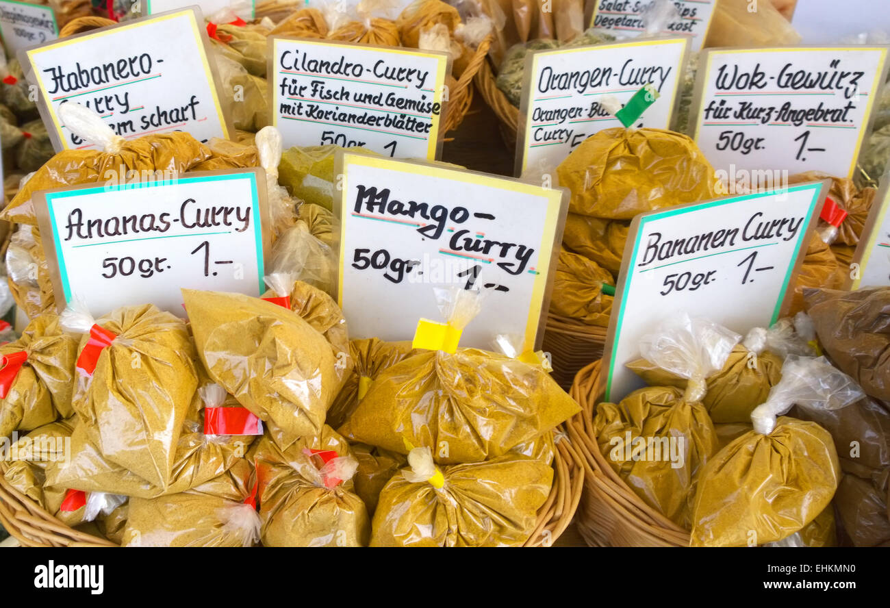 yellow curry powder assortment with a mix of other dehydrated spices