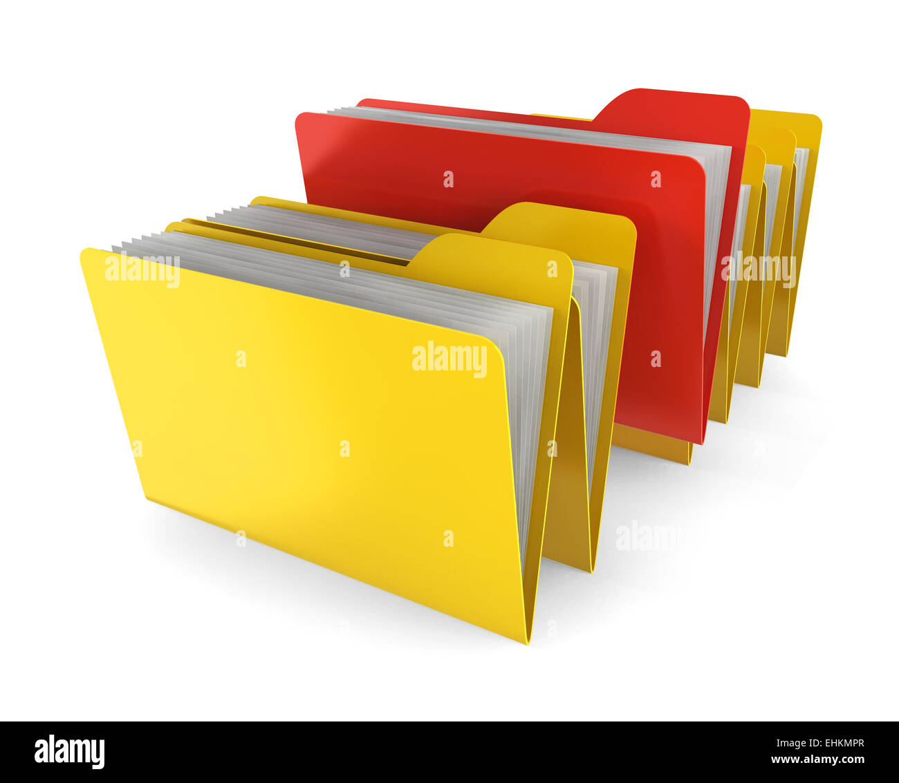 Red folder. 3d illustration on white background Stock Photo Alamy
