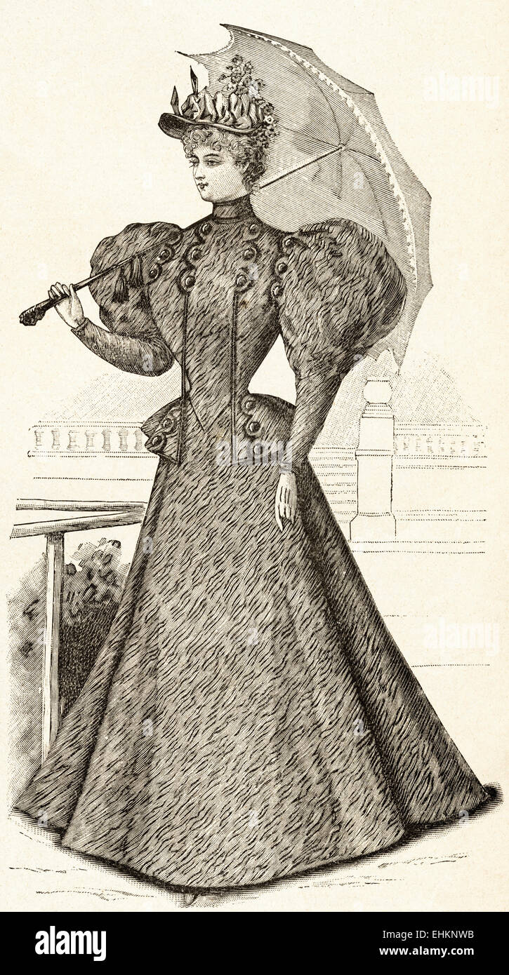 Victorian woman parasol hi-res stock photography and images - Alamy
