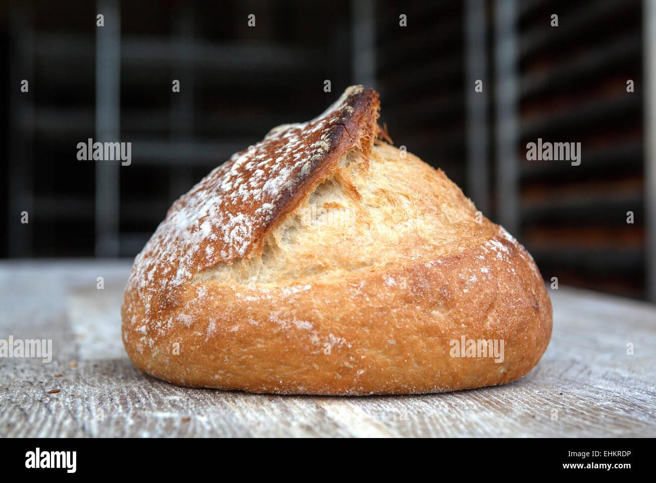 Loaf of Sourdough Bread Stock Photo