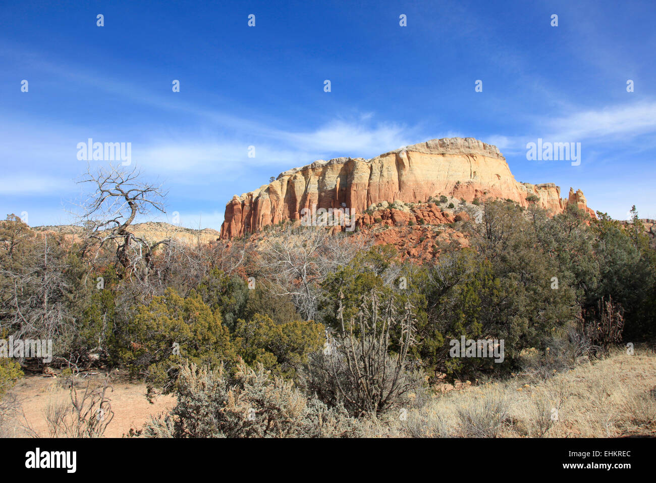 Red rocky mountain New Mexico Stock Photo Alamy