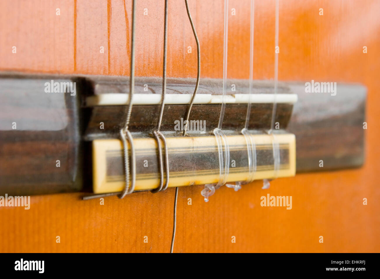 Guitar with broken string Stock Photo Alamy
