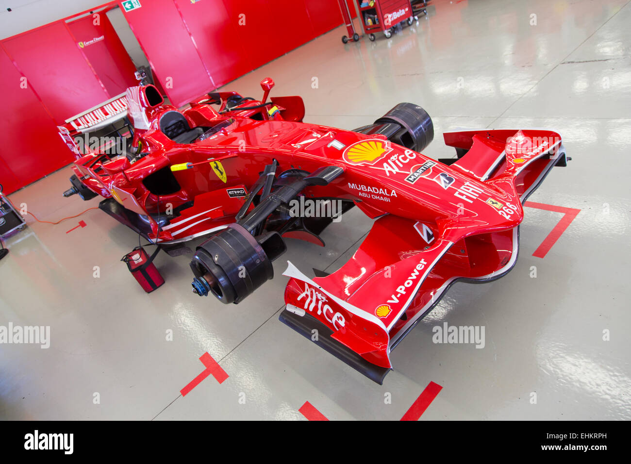 Istanbul Turkey October 25 2014 F1 Car In Garage Of Ferrari