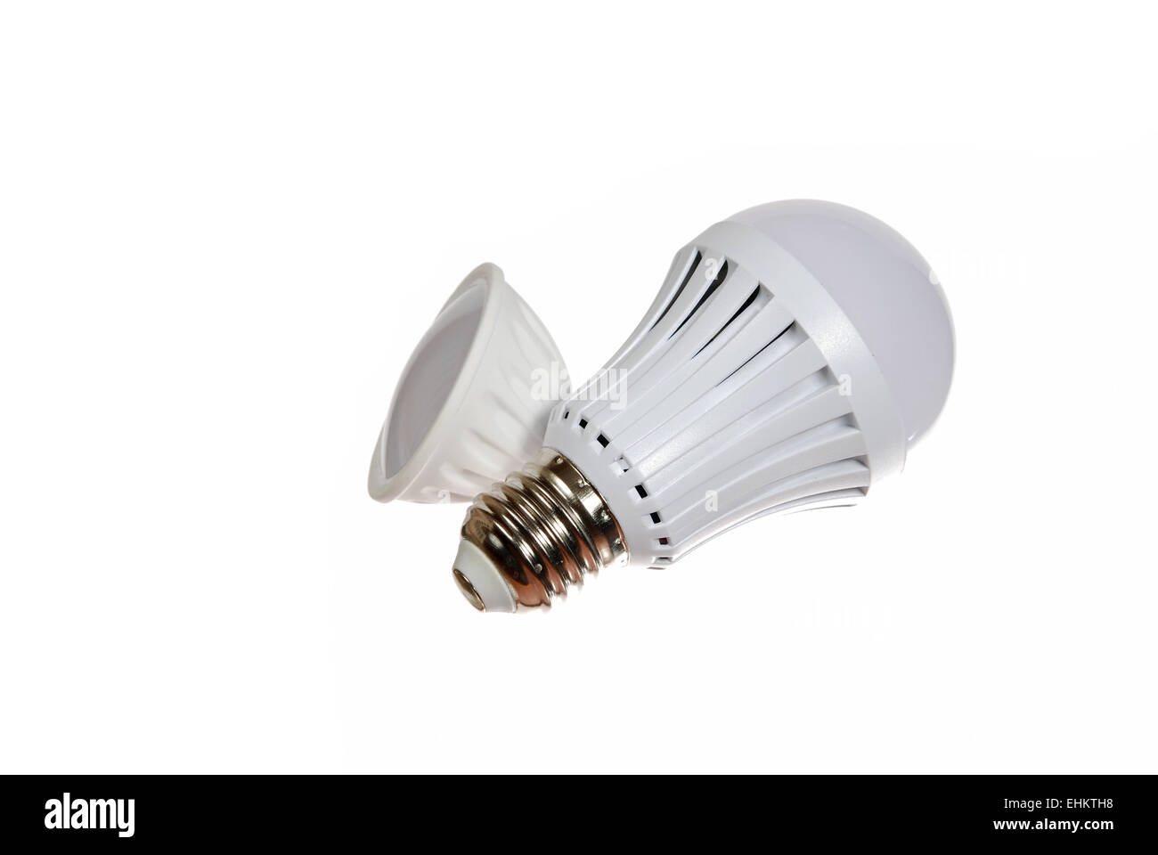 Led lamps are isolated on the white background Stock Photo
