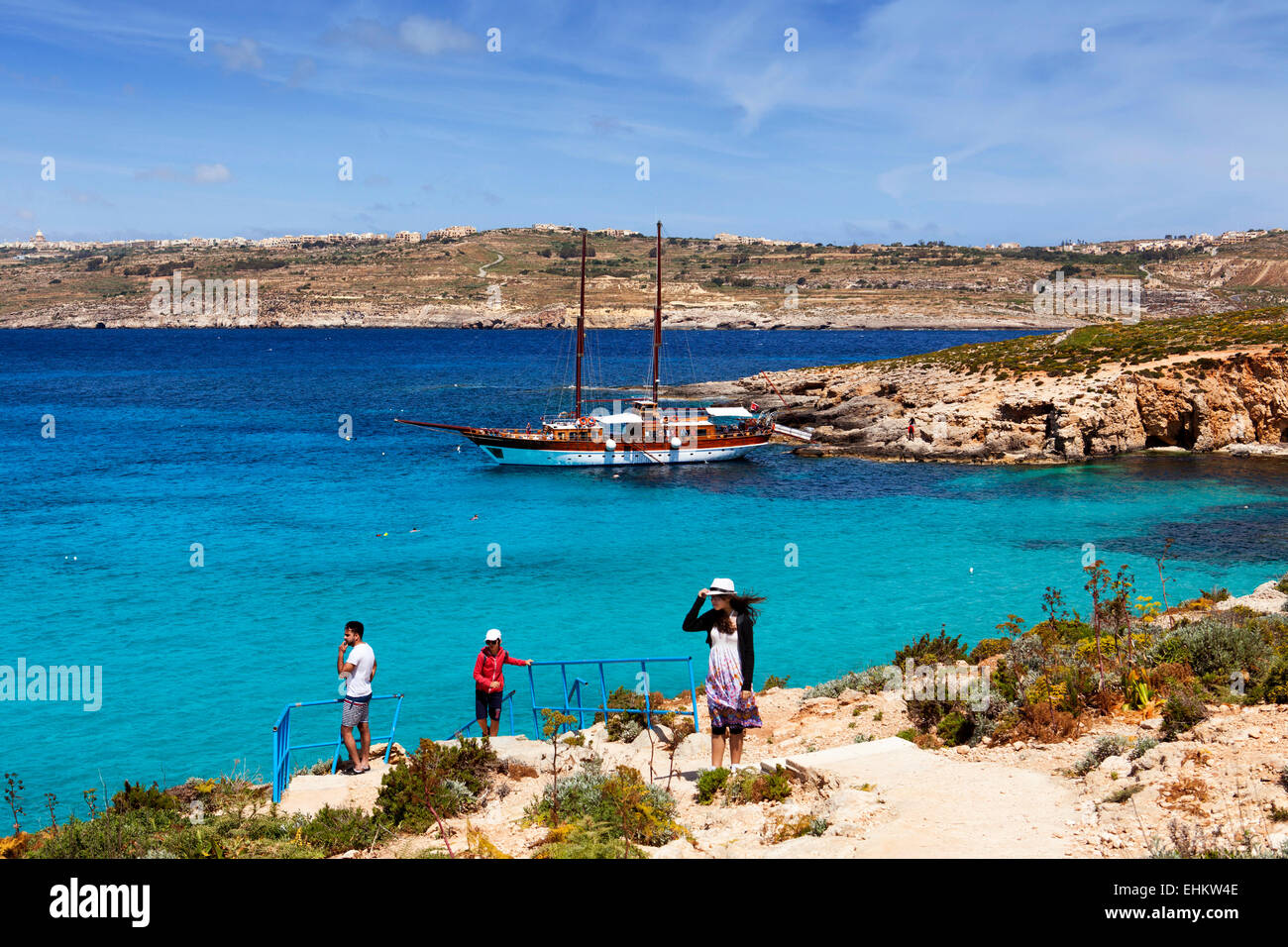 Blue Lagoon, Comino Island, Malta Stock Photo