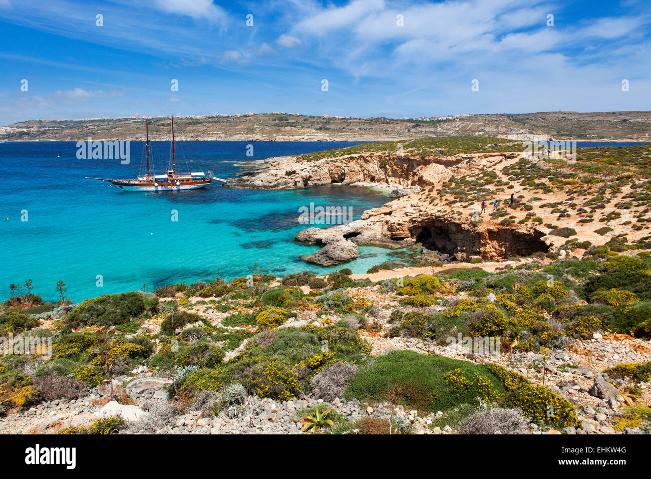 Blue Lagoon, Comino Island, Malta Stock Photo