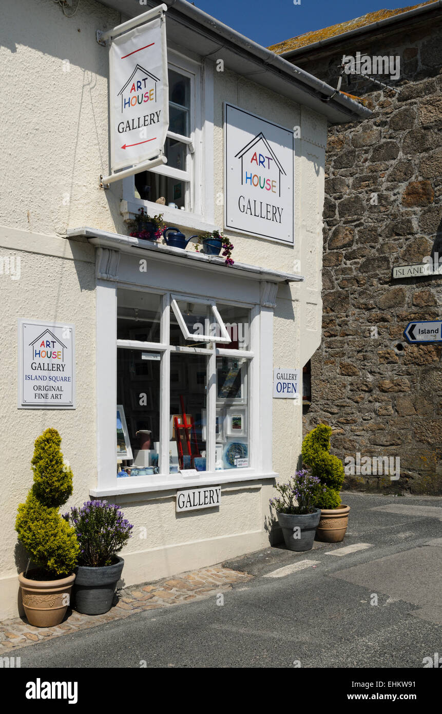 The Art House Gallery in St. Ives, Cornwall a town well known for it's