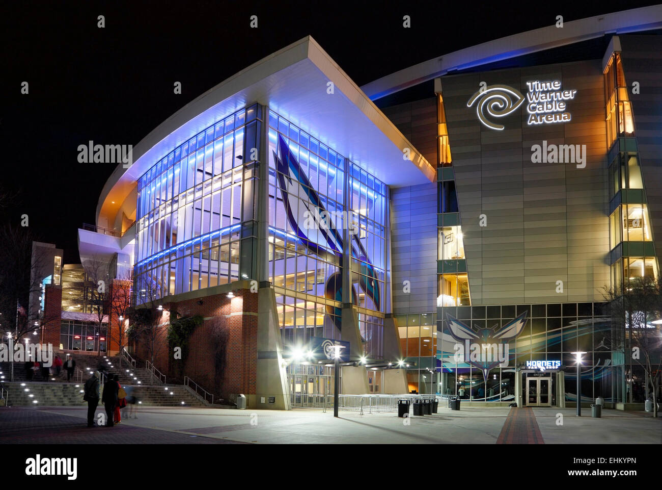Charlotte, North Carolina. Time Warner Cable Arena at night Stock Photo -  Alamy