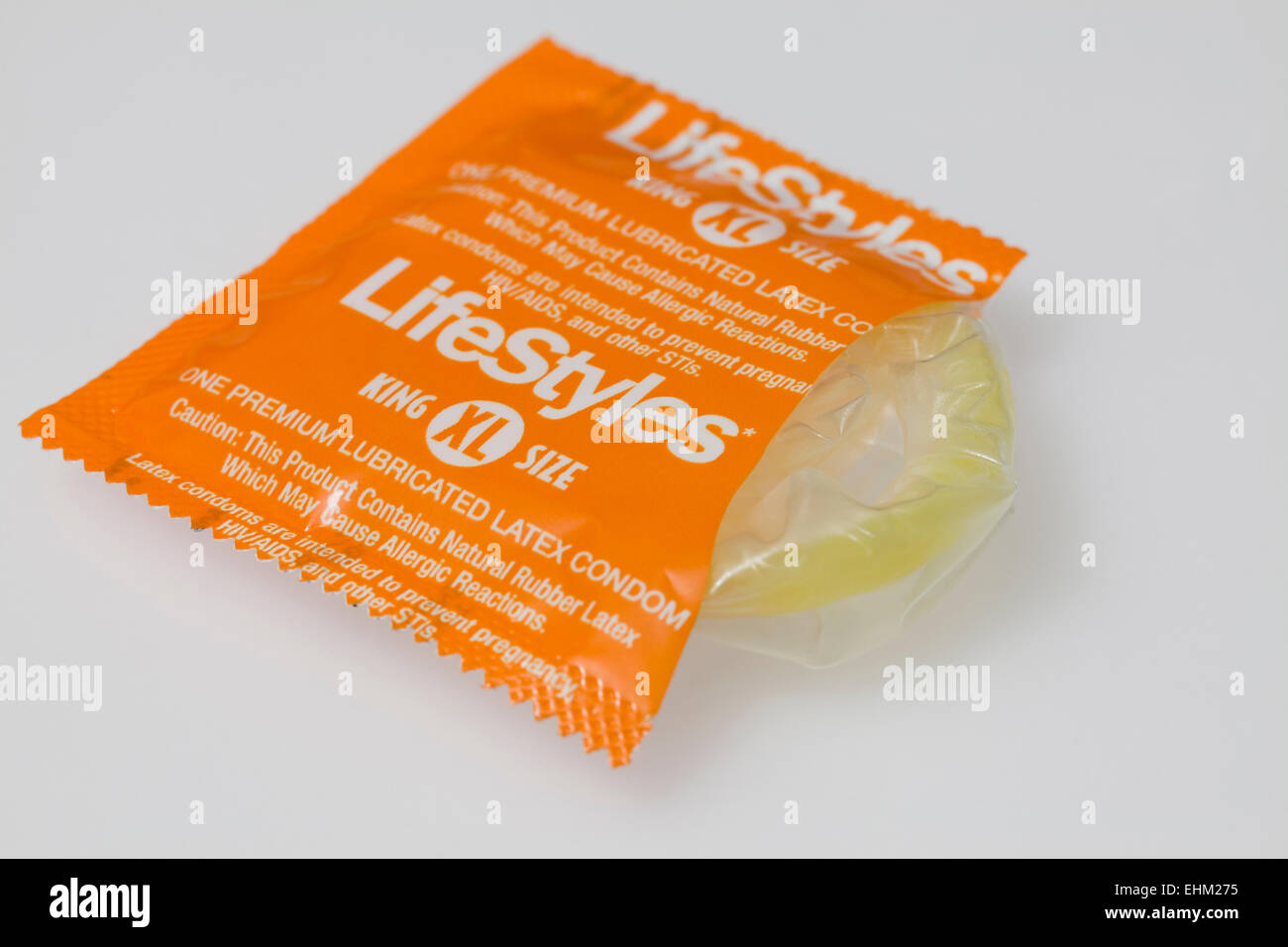 Open condom package - USA Stock Photo