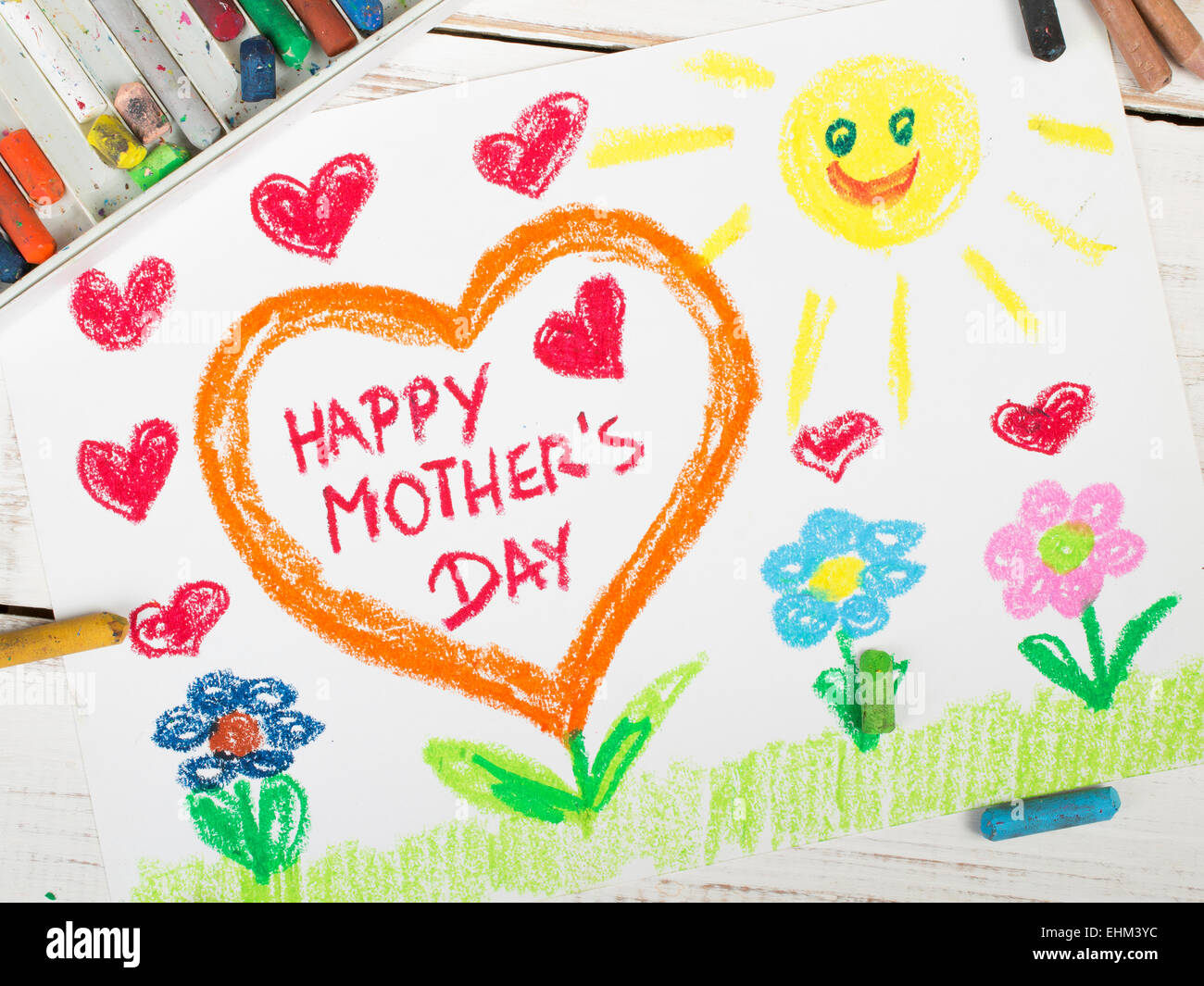 mothers day card made by kids