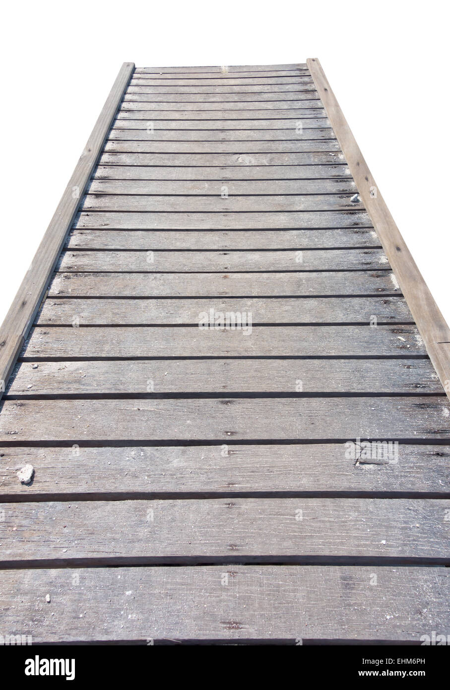wooden bridge isolated on white background Stock Photo - Alamy