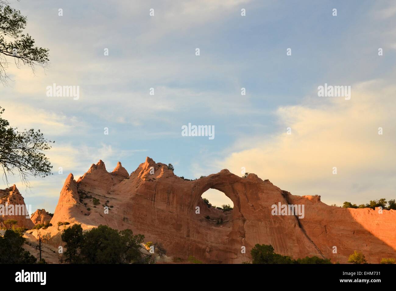 Window Rock, capitol of Navajo Nation Stock Photo Alamy