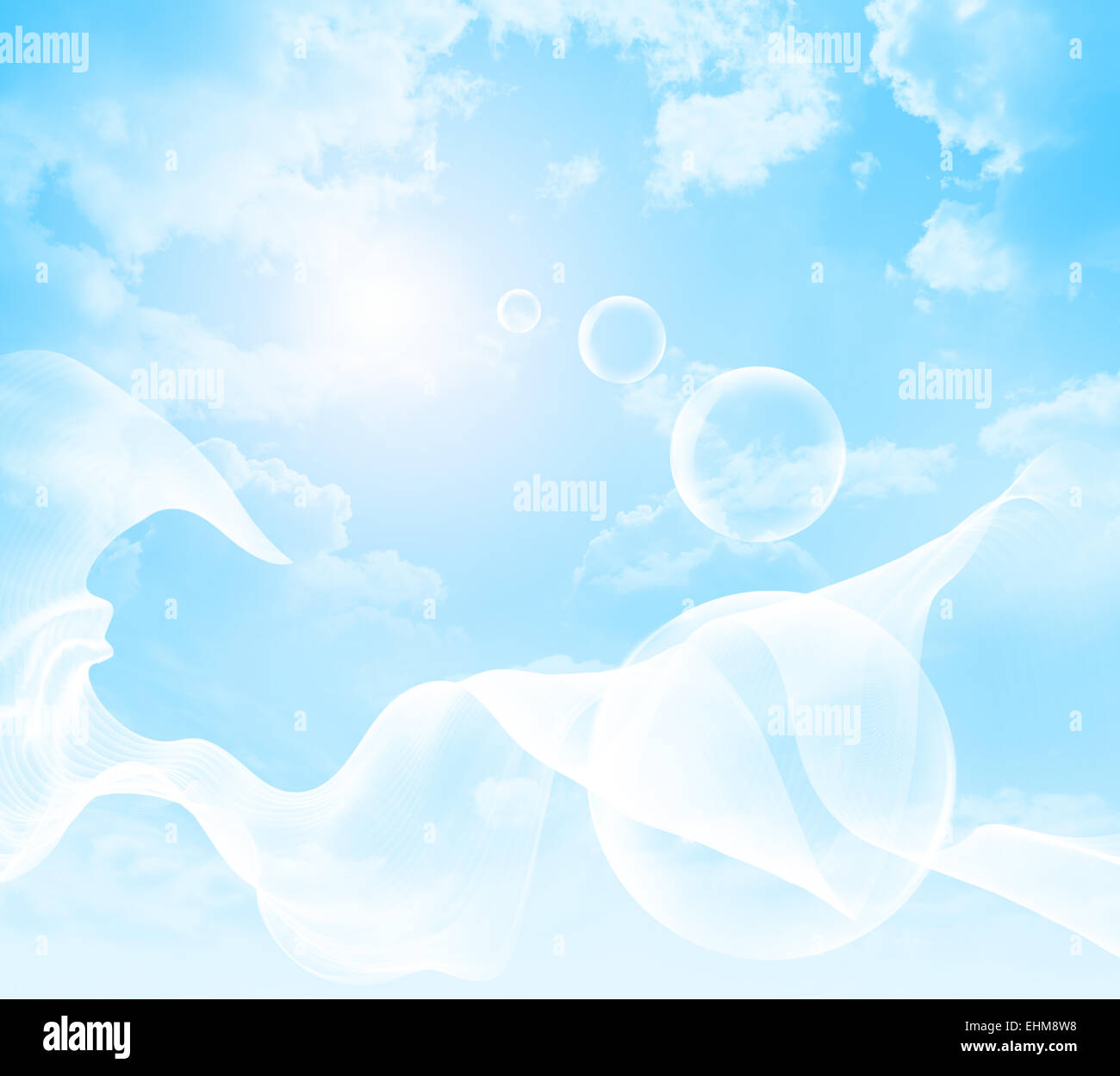 Abstract blue art hi-res stock photography and images - Alamy