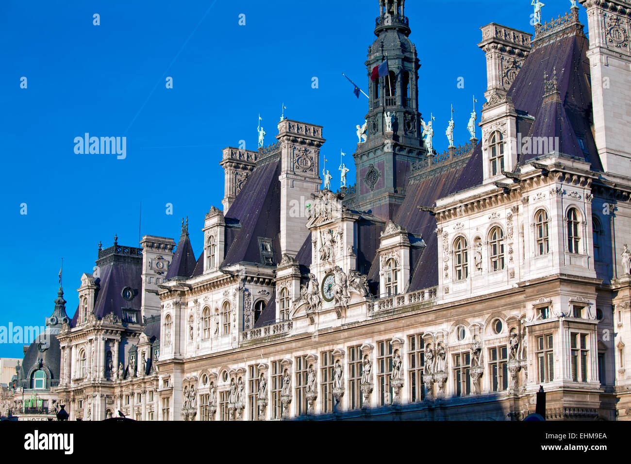 Office of Mayor of Paris - Hotel de Ville, France Stock Photo