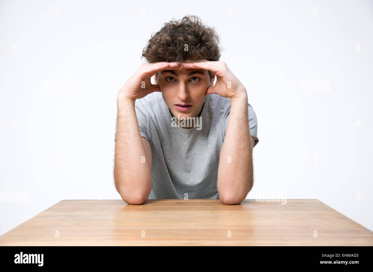 Pensive young man study hi-res stock photography and images - Alamy