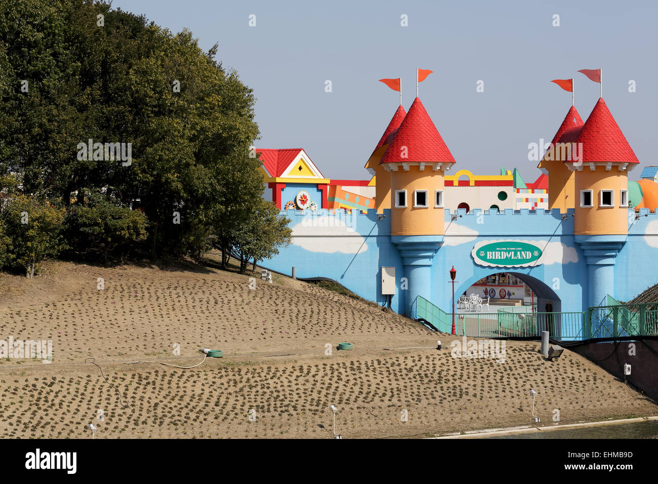 architecture of castles in a fantasy land Stock Photo