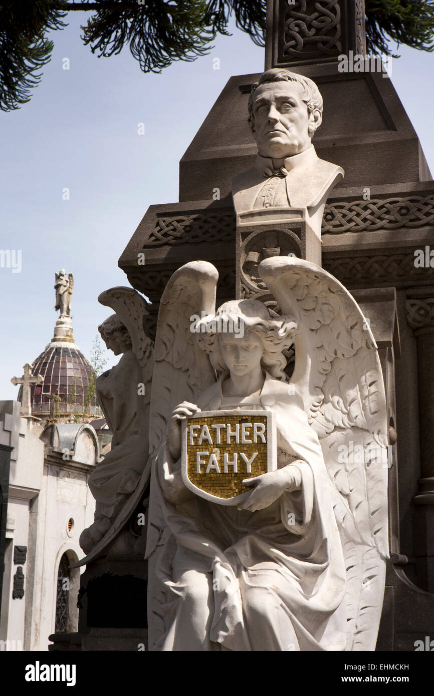 Argentina, Buenos Aires, Recoleta, Cemetery, tomb of Father Anthony Dominic Fahy, head of Irish community Stock Photo
