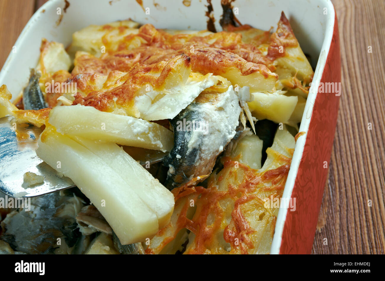 Janssons frestelse traditional Swedish casserole made of potatoes