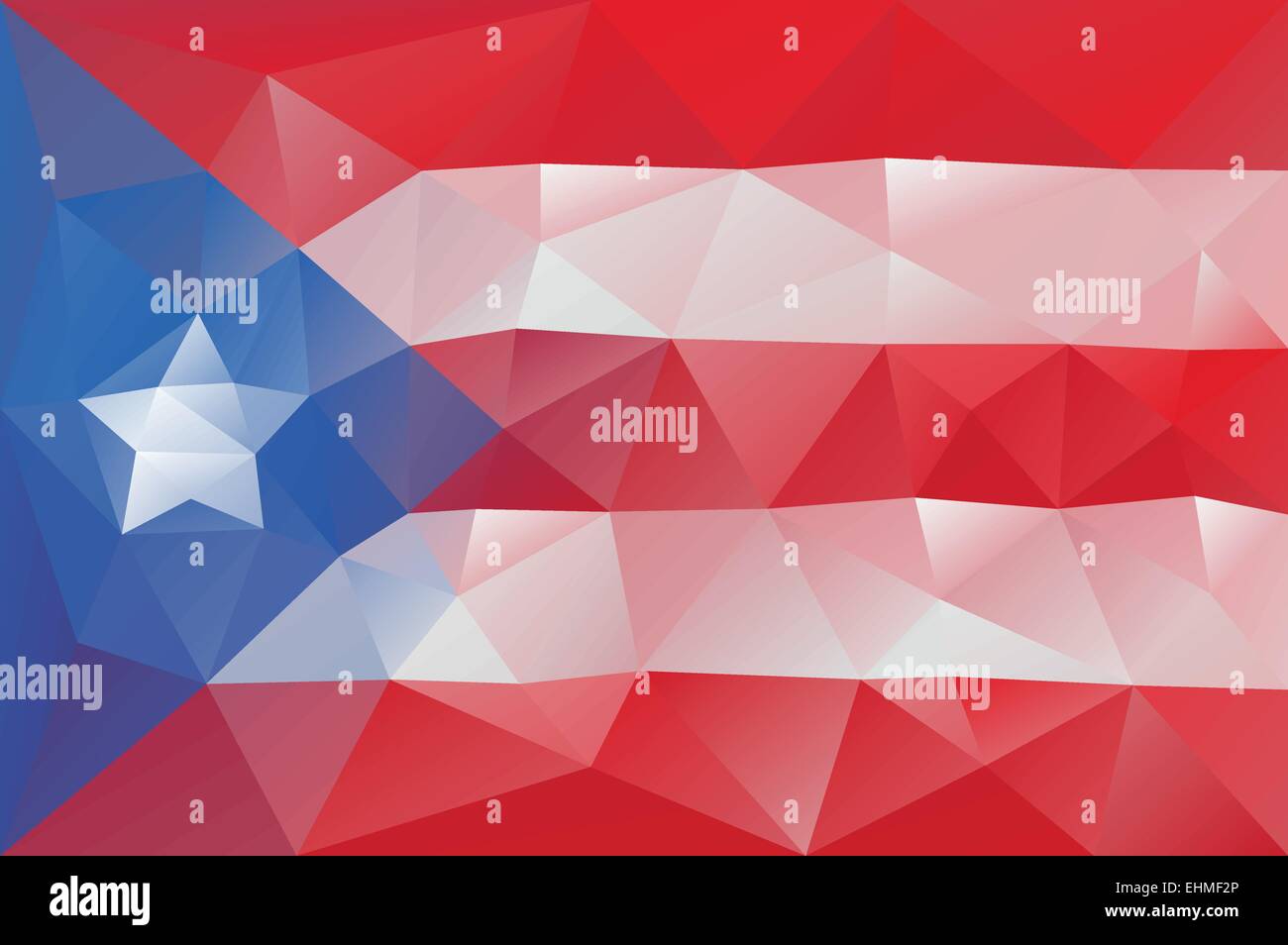 Costa Rica flag - triangular polygonal vector pattern Stock Vector