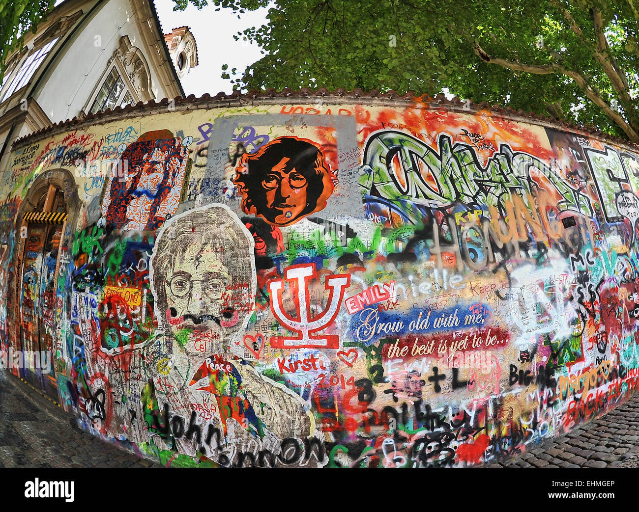 John Lennon Wall in Prague Stock Photo Alamy