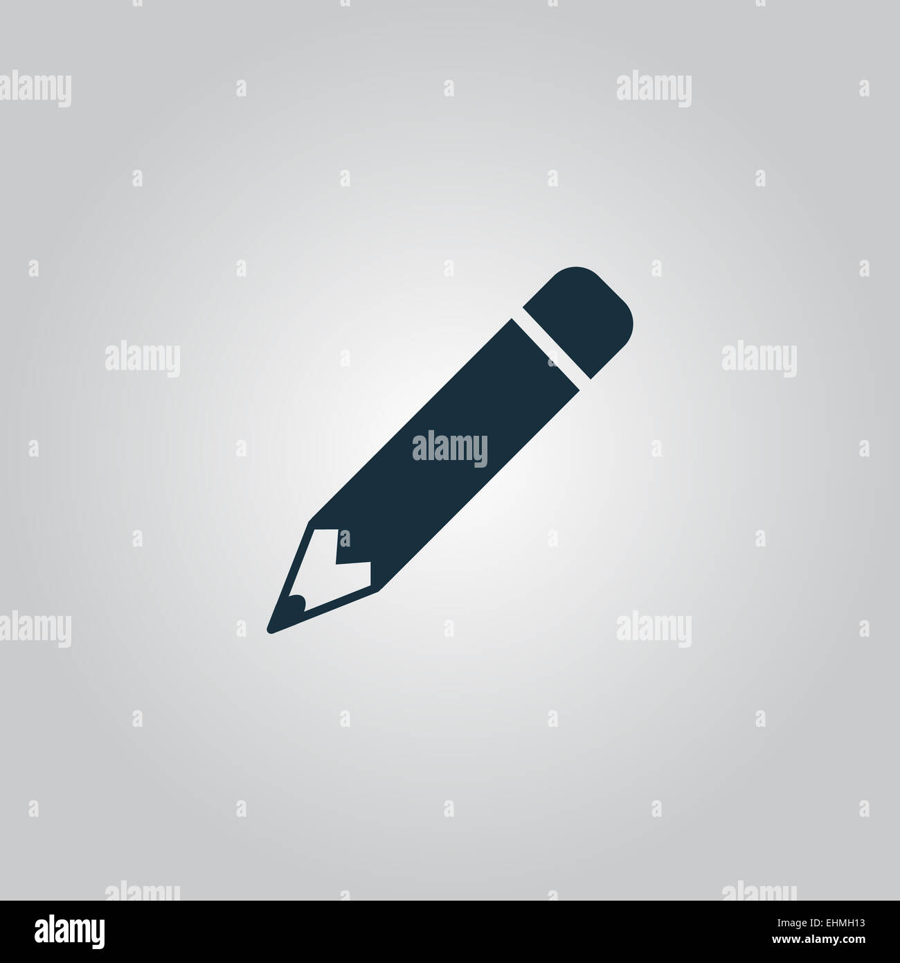 Pencil icon, flat design Stock Photo
