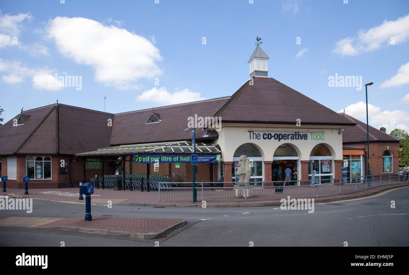 Town centre shops, the Cooperative supermarket, Atherstone, Warwickshire, UK Stock Photo