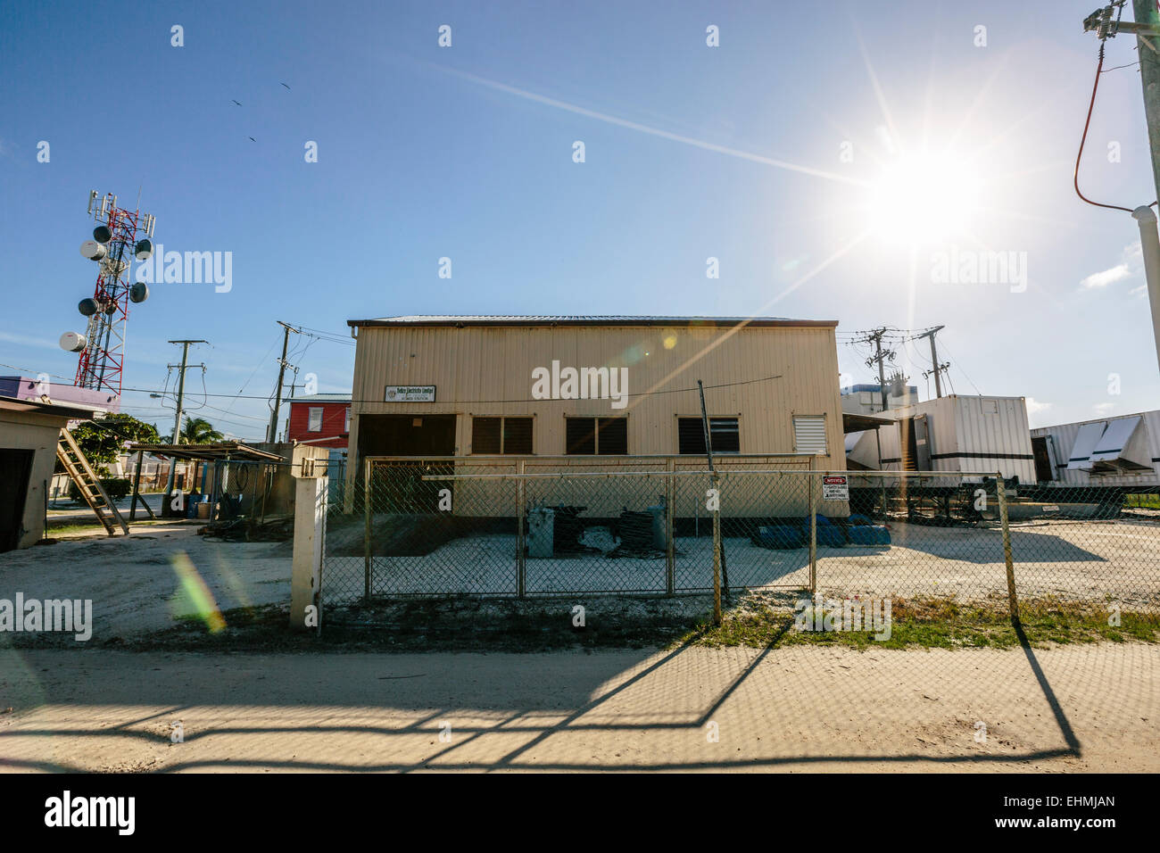 Belize Electricity Limited, Caye Caulker Power Station Stock Photo Alamy