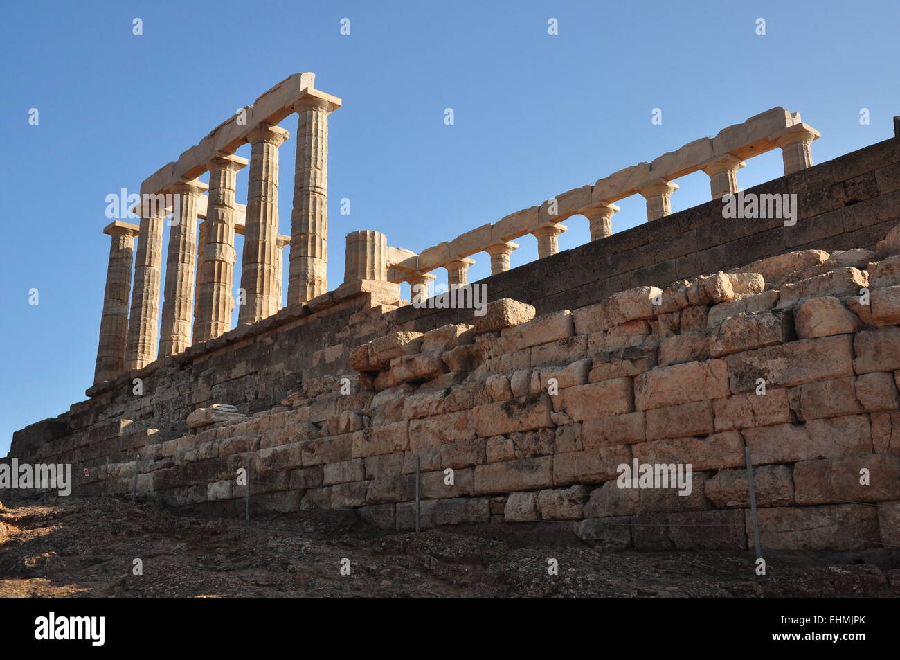 Temple of Poseidon at Cape Sounion, Athens - Greece Stock Photo - Alamy
