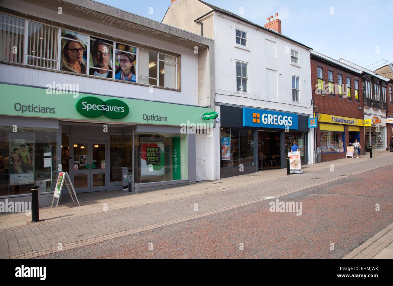 town centre shops shopping hinckley leicestershire Stock Photo