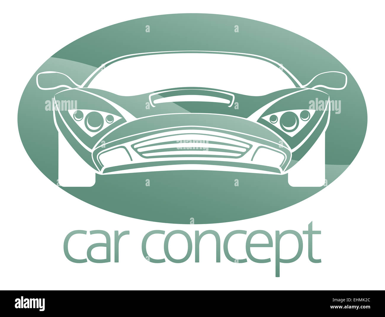 An abstract illustration of a luxury sports car circle concept design Stock Photo