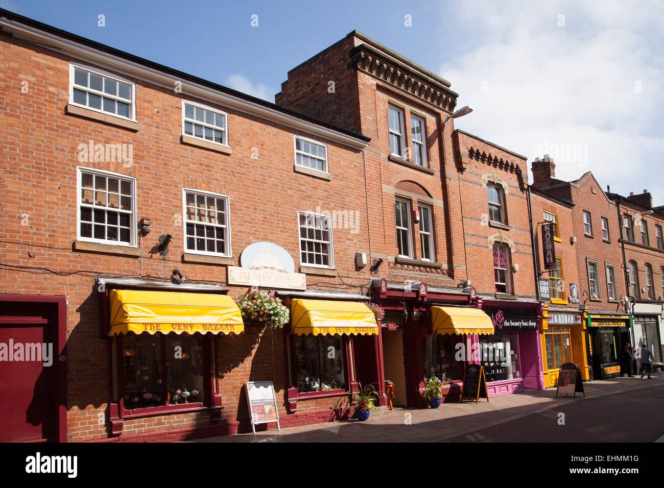 Shopping and buildings in Leicester city centre Stock Photo