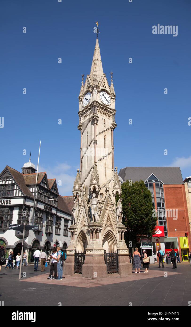 Haymarket Memorial Clock Tower in Leicester city centre Stock Photo