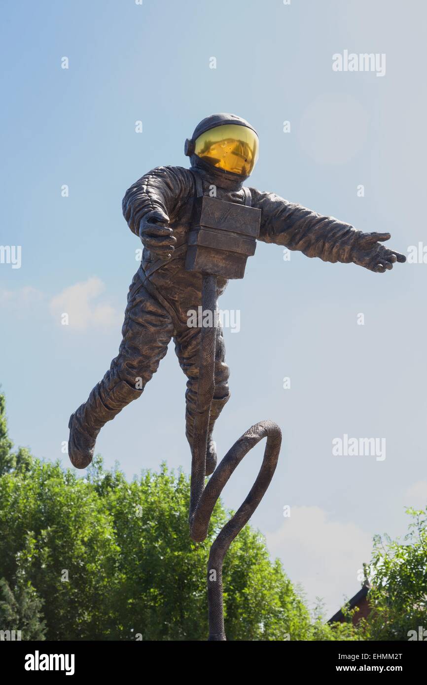 Astronaut space walking at The National Space Centre at Leicester Stock Photo