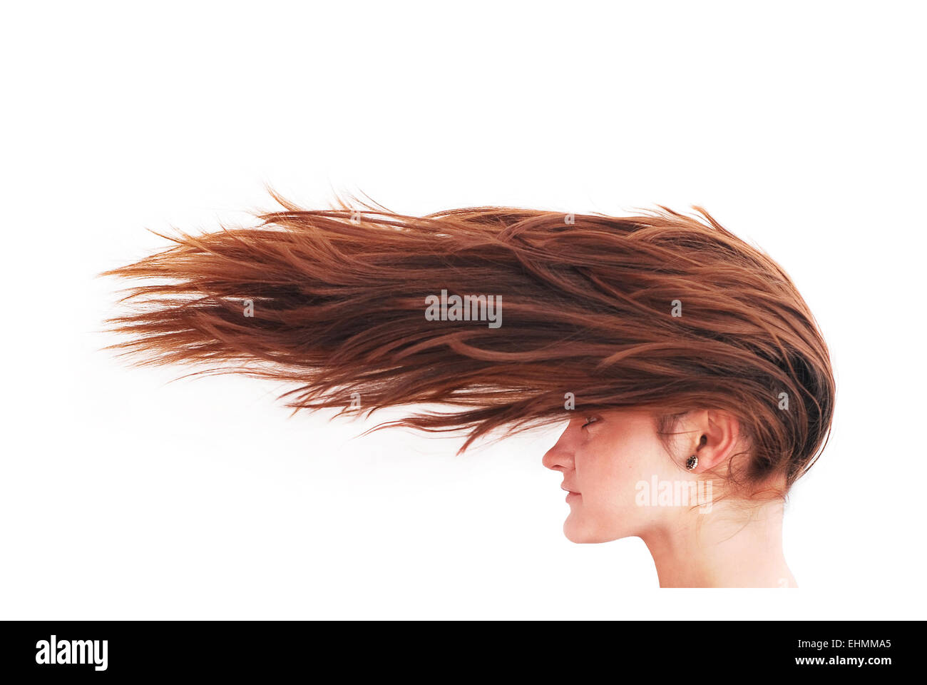 long hair hanging on white Stock Photo - Alamy