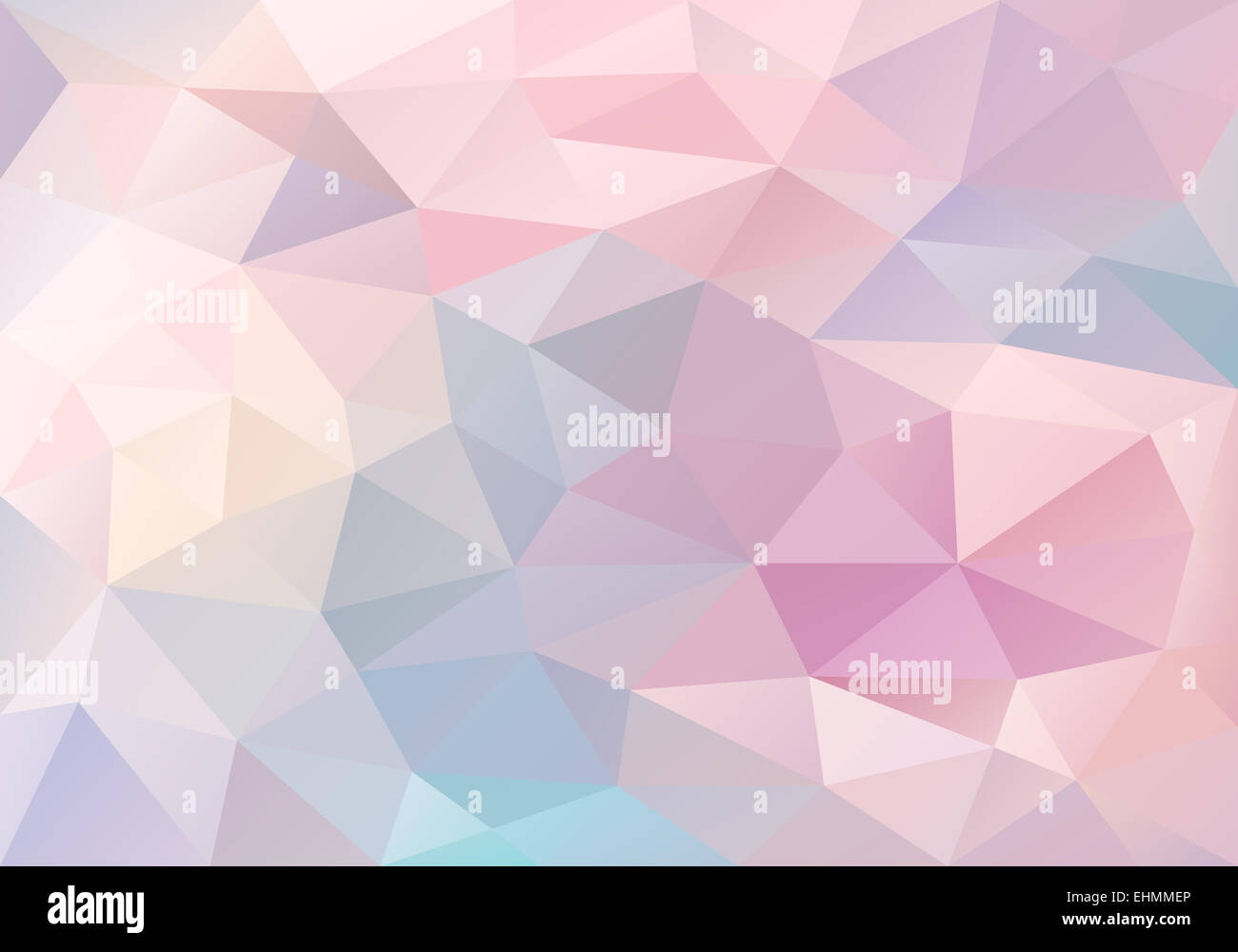 abstract pastel blue and pink low poly background, vector design element Stock Photo