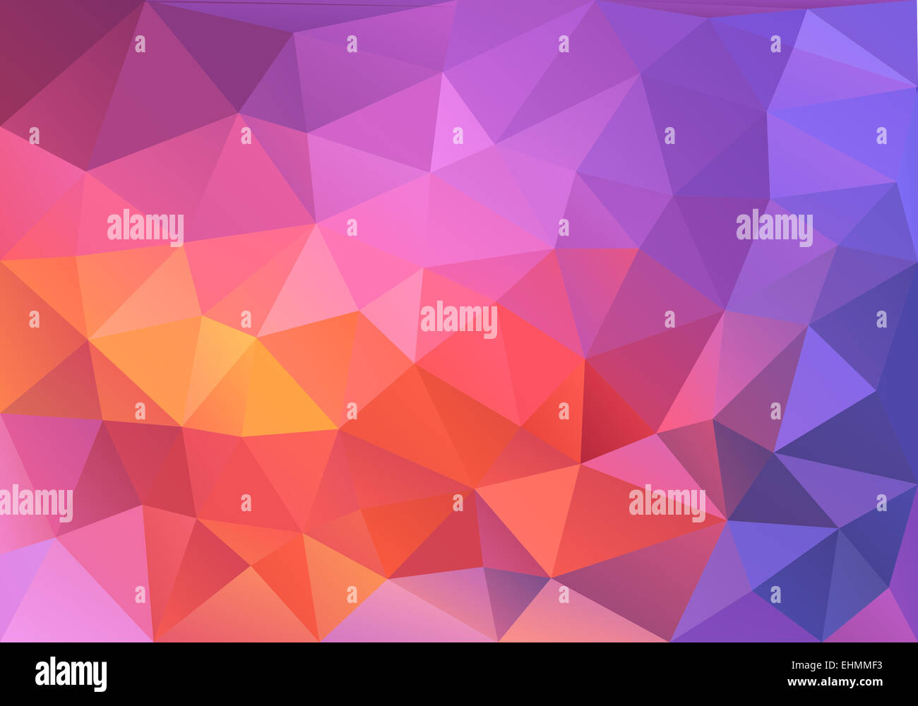 abstract red and blue low poly background, vector design element Stock Photo